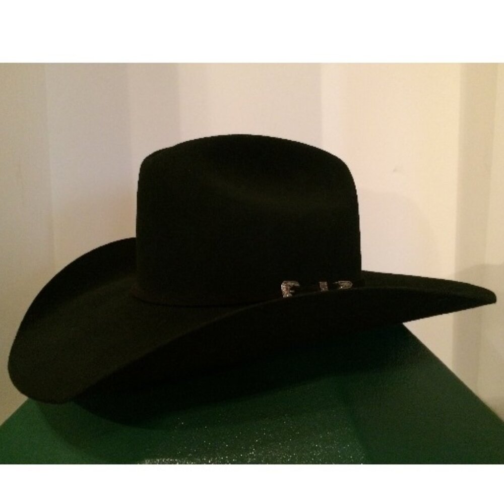 2 Hats- Stetson 4X Beaver & Justin 20X Black Cowboy Hats in Original Stetson Box